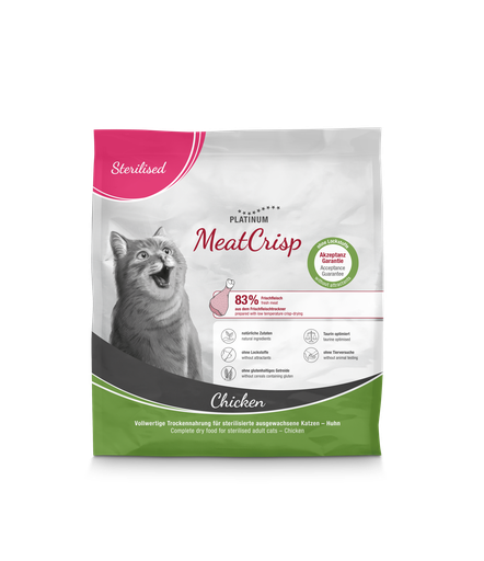 [1230-16] Platinum MeatCrisp Cat - sterilised kana 400g