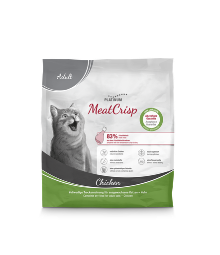 [1200-16] Platinum MeatCrisp Cat - adult kana 400g